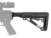 AR-15/M-16 OverMolded Collapsible Buttstock Assembly - Includes Mil-Spec Buffer Tube and Hardware