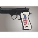 Beretta 92 Scrimshaw Ivory Polymer - American Flag